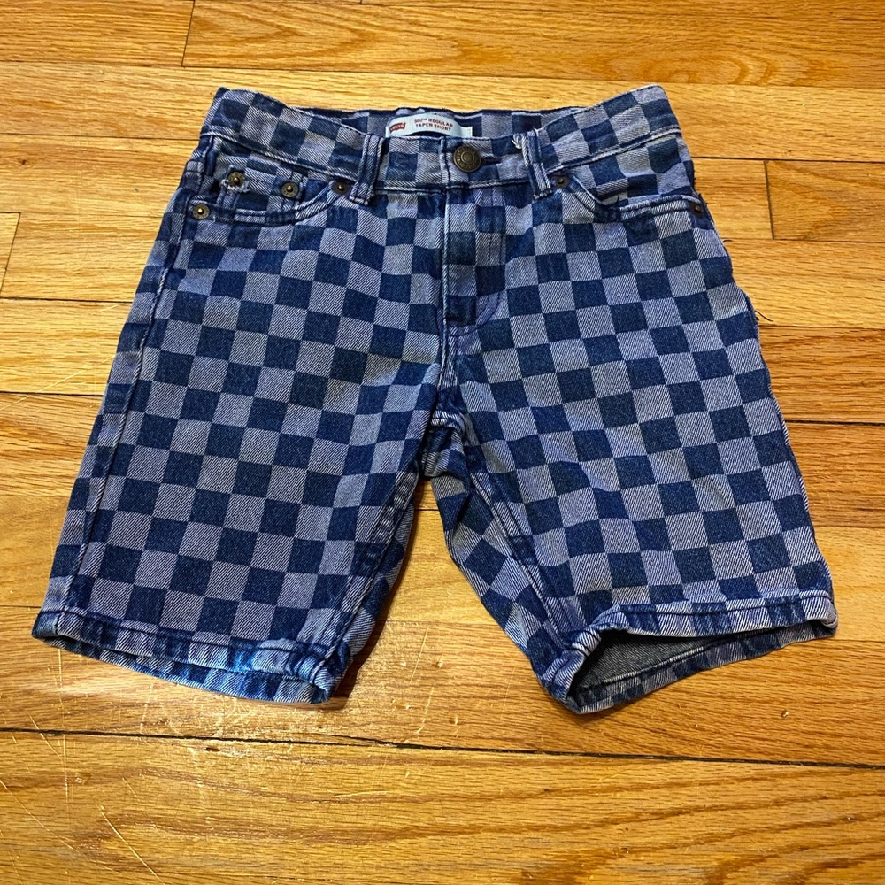 Levi’s Checkered Denim Shorts VGUC Size 7